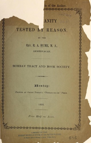 Christianity, tested by reason