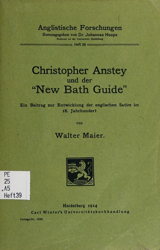 Christopher Anstey und der "New Bath guide"