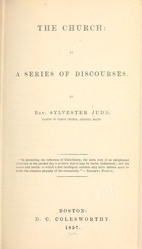 The church in a series of discourses