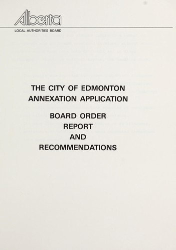 The City of Edmonton annexation application