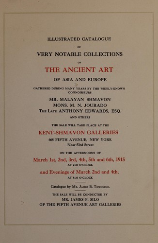 Collections of the ancient art of Asia and Europe