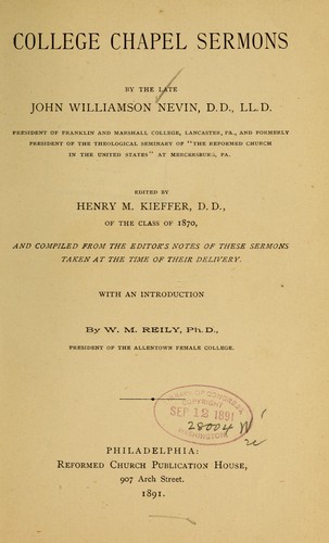 College chapel sermons