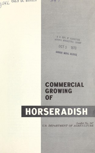 Commercial growing of horseradish.