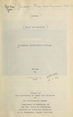 COMMERCIAL INTELLIGENCE JOURNAL (CANADA)