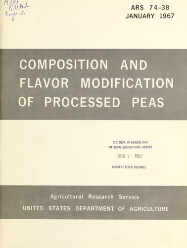Composition and flavor modification of processed peas