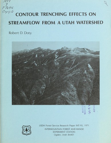 Contour trenching effects on streamflow from a Utah watershed