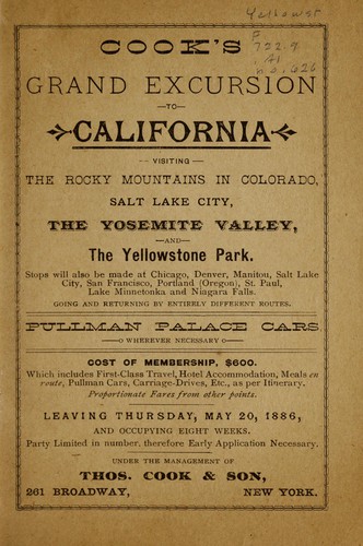 Cook's grand excursion to California