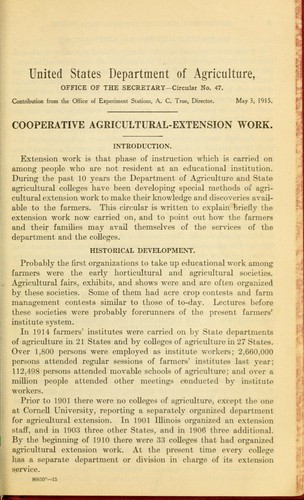 Cooperative agricultural-extension work