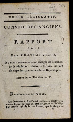 Coup-d'œil sur l'intérieur de la République française, ou, Esquisse des principes d'une révolution morale