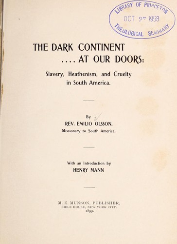 The dark continent--at our doors