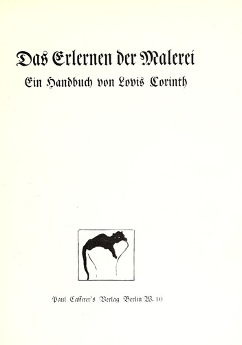 Das Erlernen der Malerei