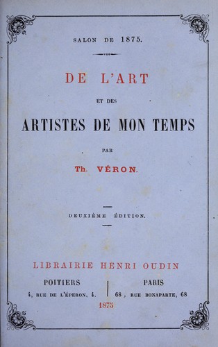 De l'art et des artistes de mon temps