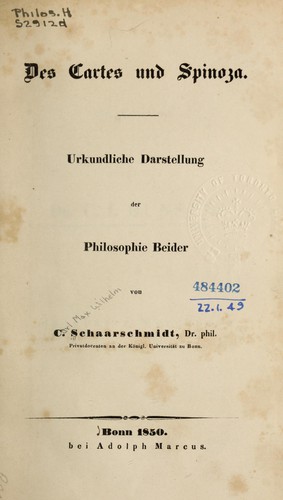 Des Cartes und Spinoza