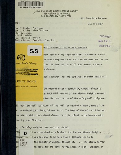 Diamond Heights decorative safety wall approved.