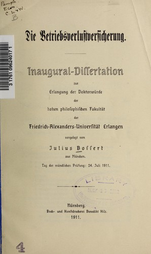 Die Betriebsverlustversicherung