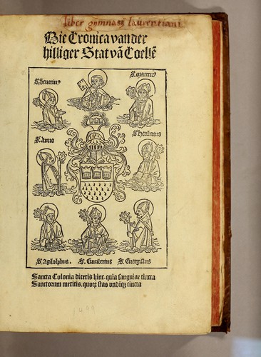 Die Cronica van der hilliger Stat va[n] Coelle[n]