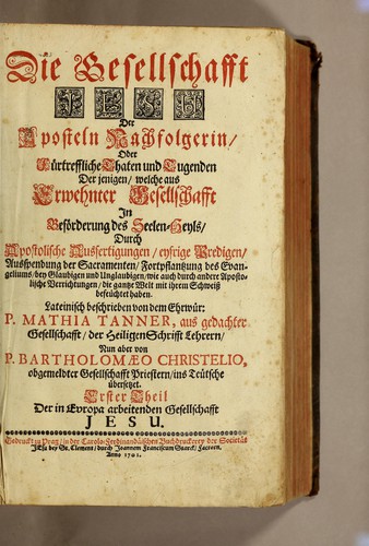 Die Gesellschafft Jesu der Aposteln Nachfolgerin