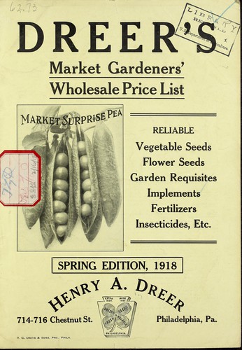 Dreer's market gardeners' wholesale price list