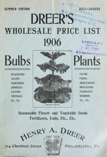 Dreer's wholesale price list 1906