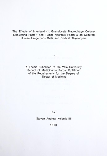 The effects of interleukin-1, granulocyte macrophage colony-stimulating factor, and tumor necrosis factor-α on cultured human langerhans cells and cortical thymocytes