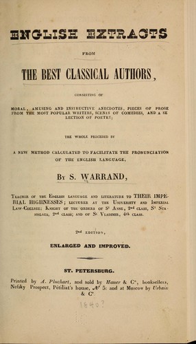 English extracts from the best classical authors