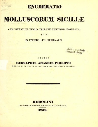 Enumeratio molluscorum Siciliae cum viventium tum in tellure tertiaria fossilium