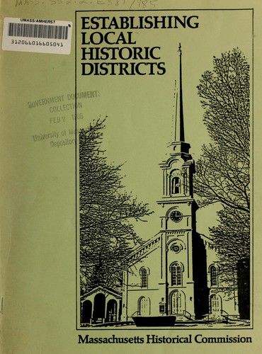 Establishing local historic districts