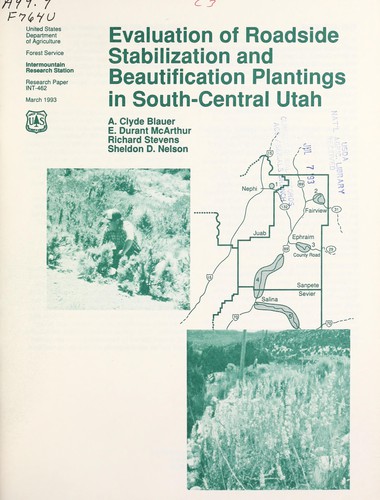 Evaluation of roadside stabilization and beautification plantings in south-central Utah