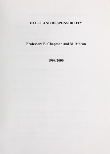 Fault and responsibility