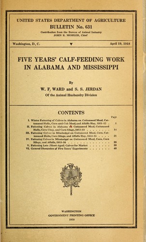 Five years' calf-feeding work in Alabama and Mississippi