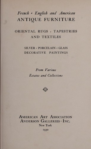 French, English and American antique furniture