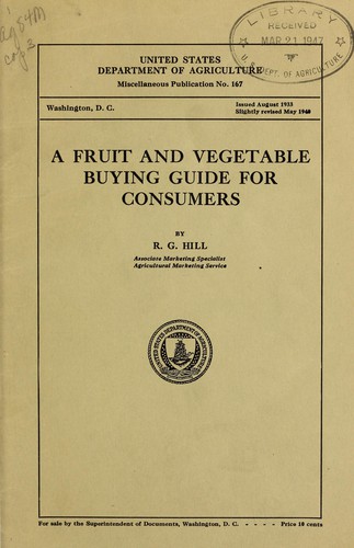 A fruit and vegetable buying guide for consumers