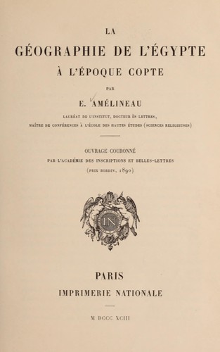 La géographie de l'Égypte à l'époque copte