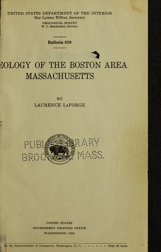 Geology of the Boston area Massachusetts