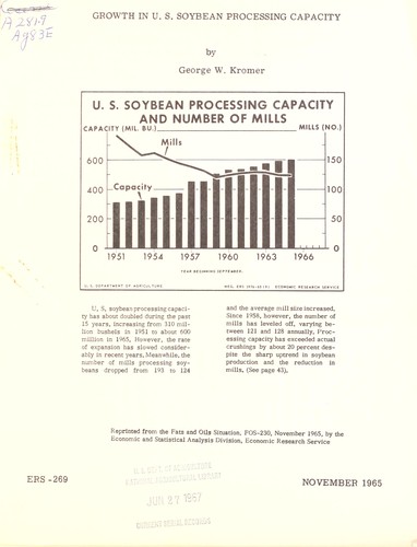 Growth in U.S. soybean processing capacity