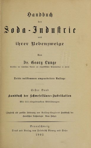 Handbuch der soda-industrie