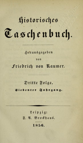 Historisches taschenbuch