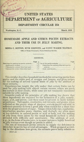 Homemade apple and citrus pectin extracts and their use in jelly making