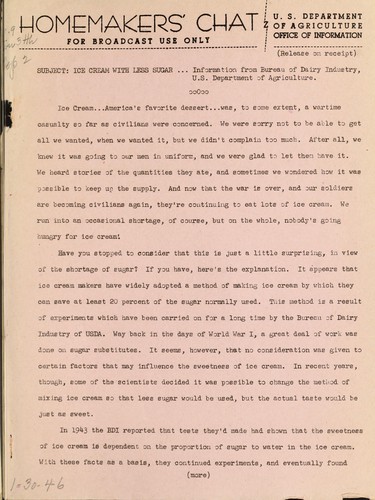 Ice cream with less sugar