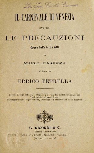 Il carnevale di Venezia