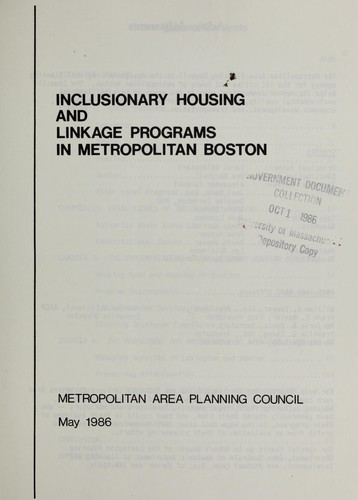 Inclusionary housing and linkage programs in metropolitan Boston