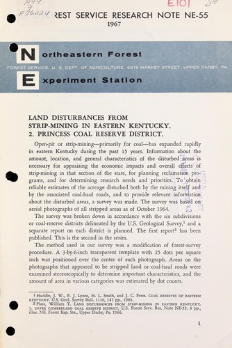 Land disturbances from strip-mining in eastern Kentucky