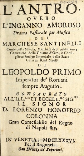 L'antro, overo, L'inganno amoroso