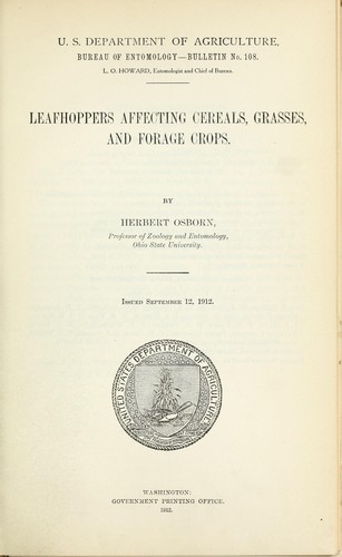 Leafhoppers affecting cereals, grasses, and forage crops
