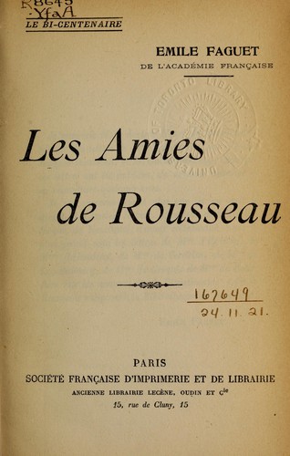 Les amies de Rousseau