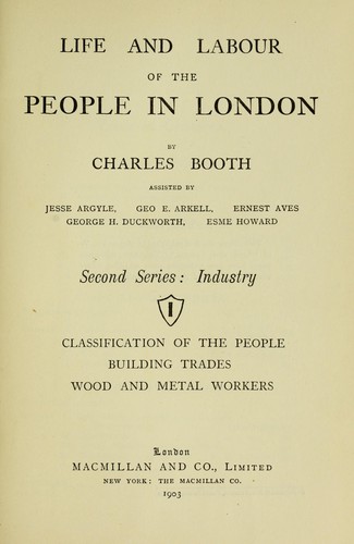 Life and labour of the people in London