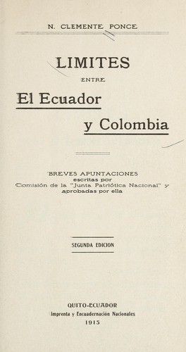 Límites entre el Ecuador y Colombia