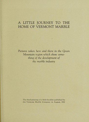 A little journey to the home of Vermont marble