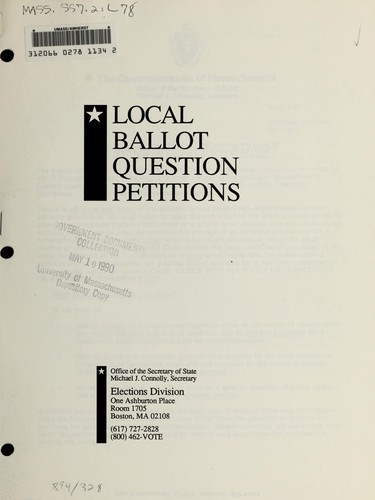 Local ballot question petitions