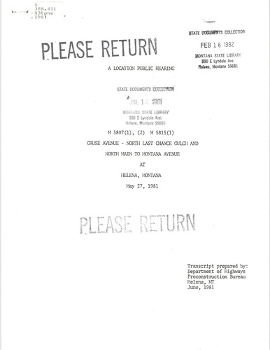 A location public hearing